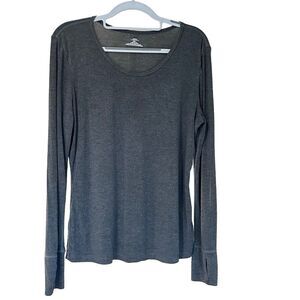Modern Movement Lightweight Long Sleeve Tee Lounge Gray Size Large